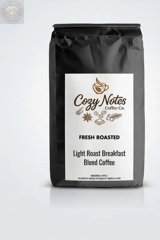Light Roast Breakfast Blend Coffee bag by Cozy Notes Coffee Co