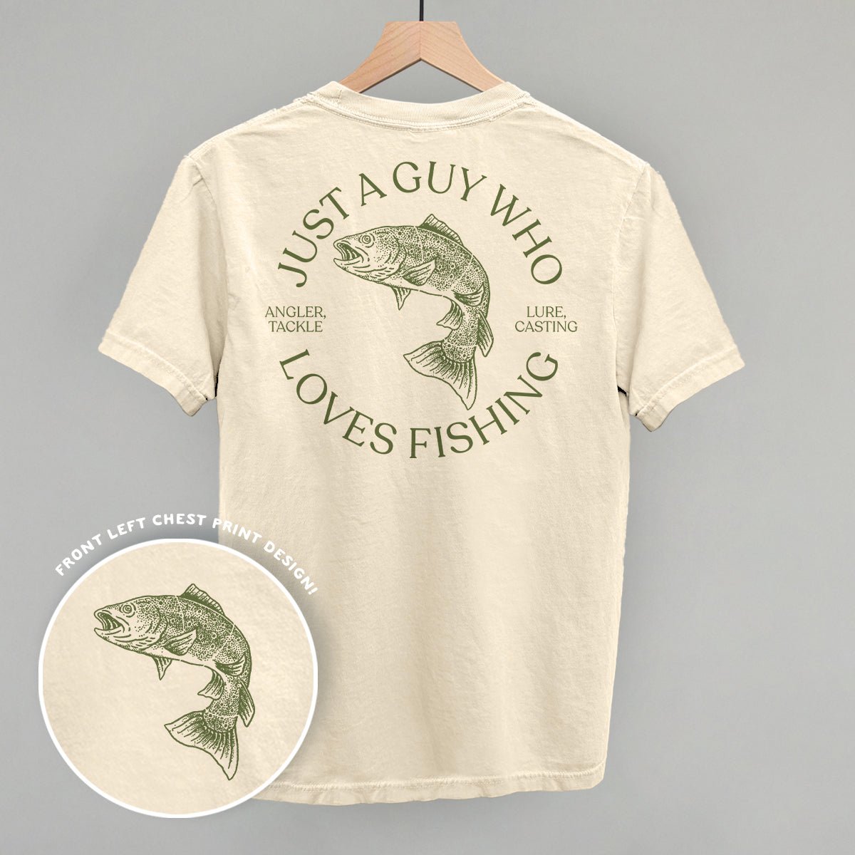 Just A Guy Who Loves Fishing (Back Print) - Cozy Notes Coffee Co