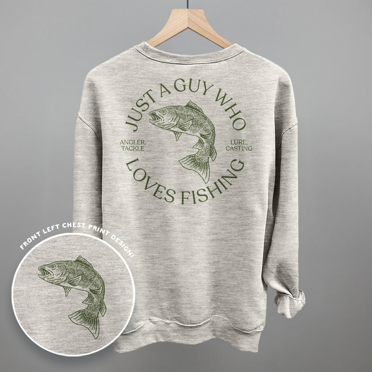 Just A Guy Who Loves Fishing (Back Print) - Cozy Notes Coffee Co