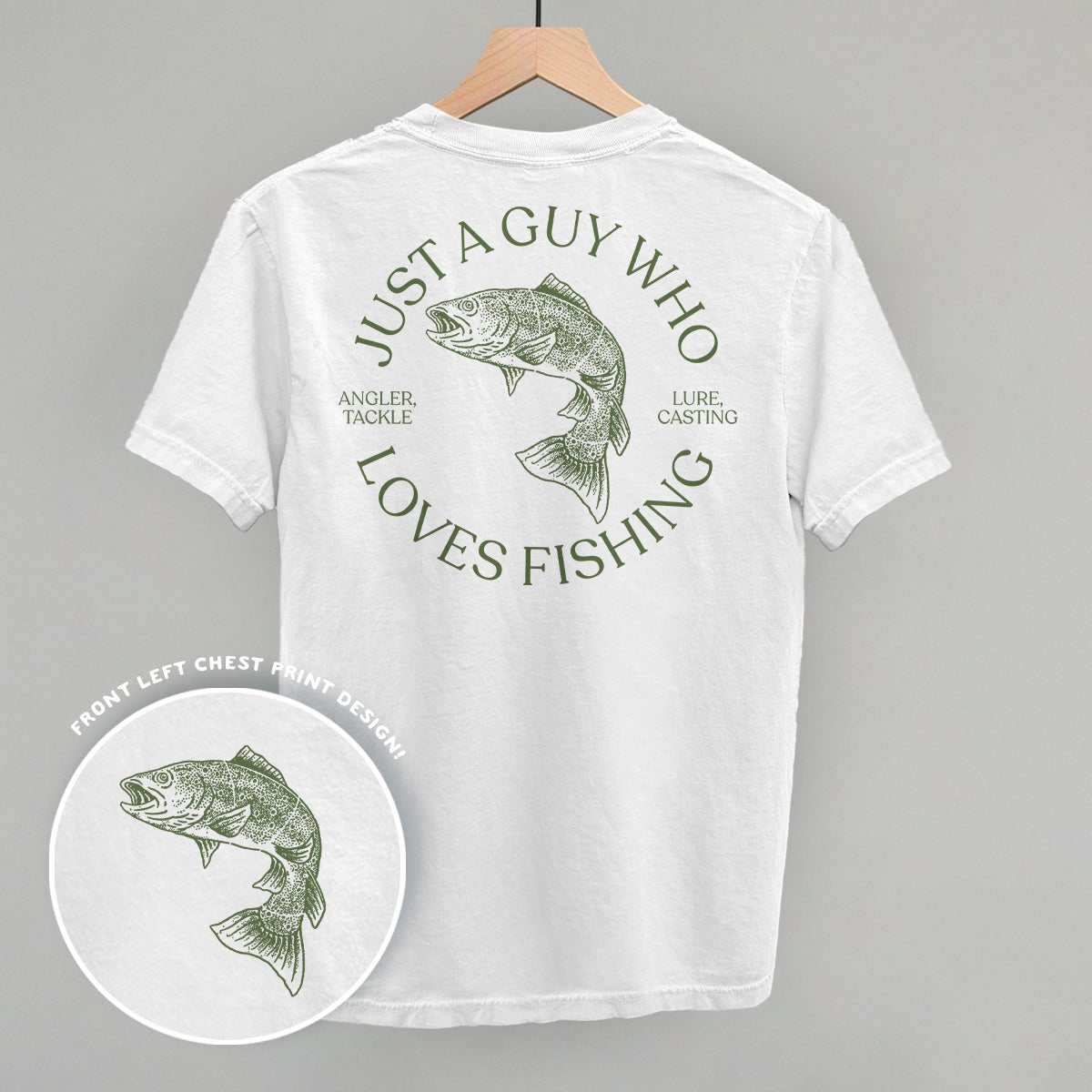 Just A Guy Who Loves Fishing (Back Print) - Cozy Notes Coffee Co
