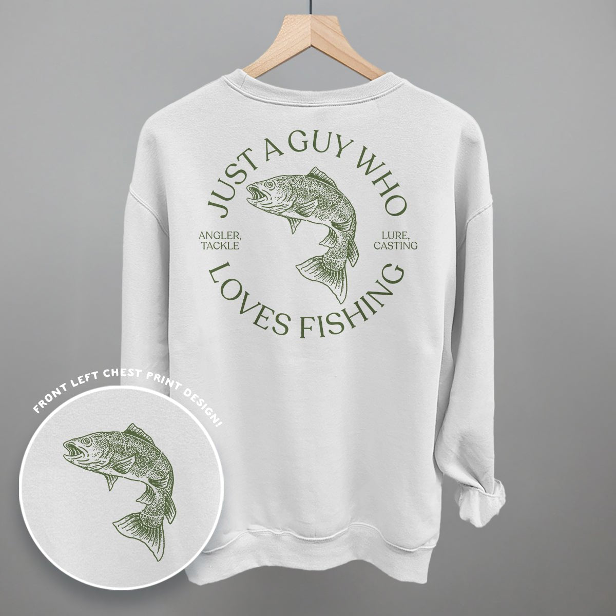 Just A Guy Who Loves Fishing (Back Print) - Cozy Notes Coffee Co