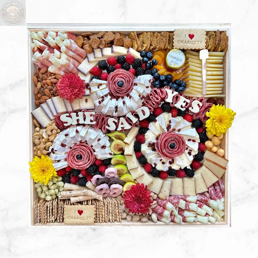 Large Square Lazy Susan Charcuterie Board Charqute