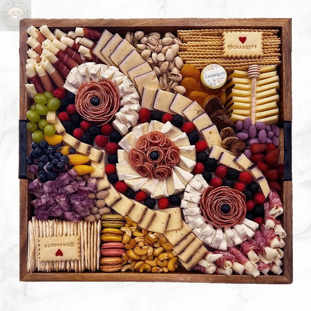 Large Square Lazy Susan Charcuterie Board Charqute