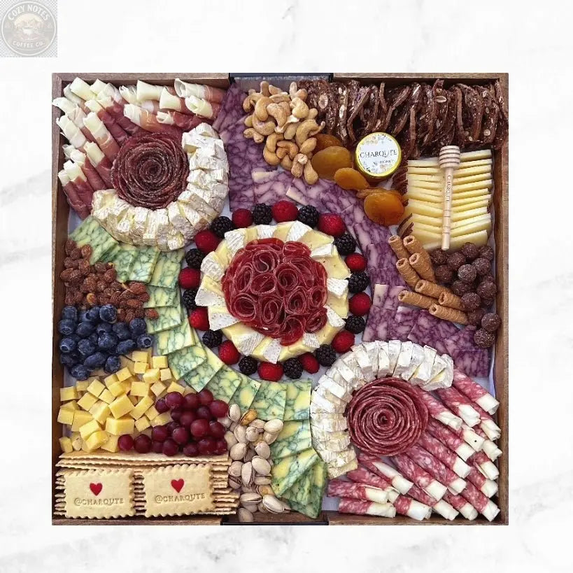 Large Square Lazy Susan Charcuterie Board Charqute