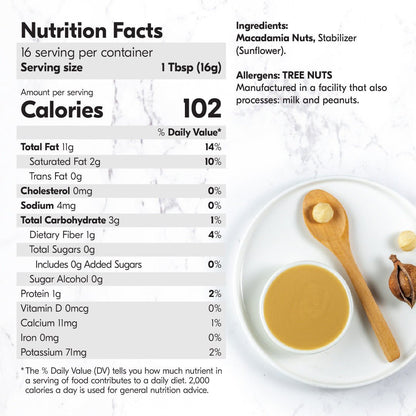 Macadamia Nut Butter All Natural Flavor (1 Flavor, 1 Jar) - Cozy Notes Coffee Co