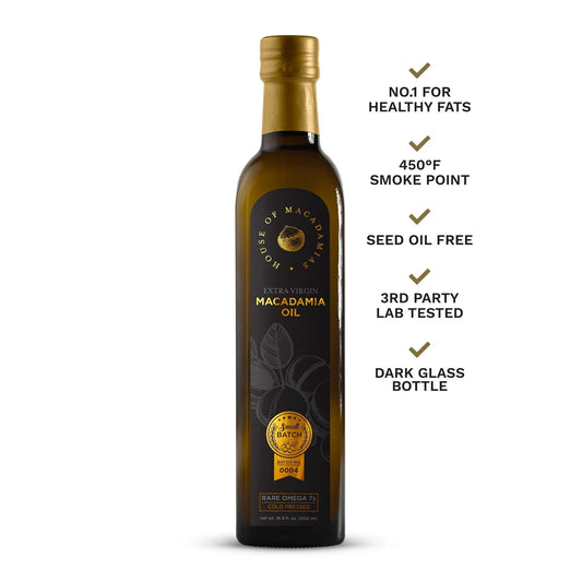 Macadamia Oil Extra Virgin Cold Pressed 16.9 oz. House of Macadamias