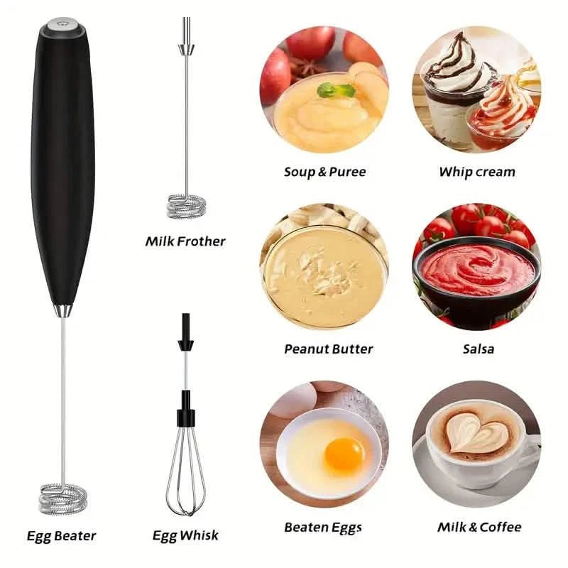 Milk Frother, Handheld Electric Mixer - Cozy Notes Coffee Co