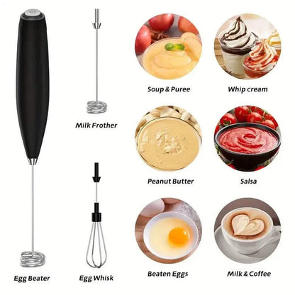 Milk Frother, Handheld Electric Mixer - Cozy Notes Coffee Co