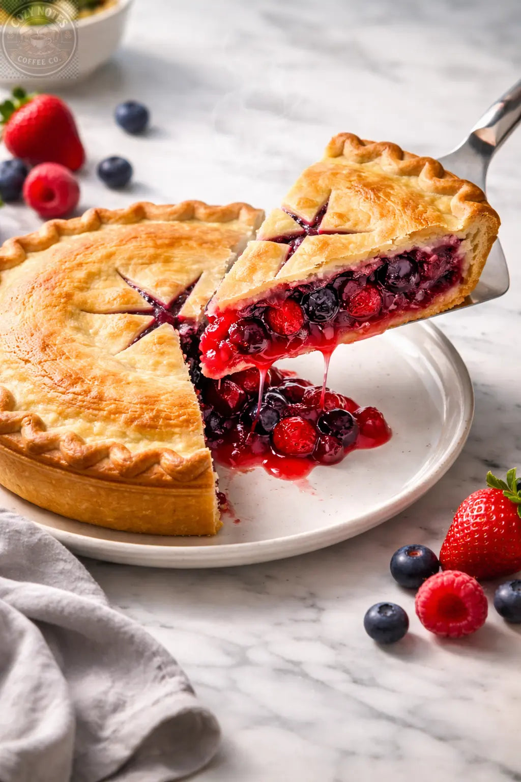 Andy Anand Sugar-Free Mixed Berry Pie, 2.6 lb – Strawberries, Blueberries & Blackberries, Keto & Diabetic-Friendly, Birthday Gift Box Andyanand