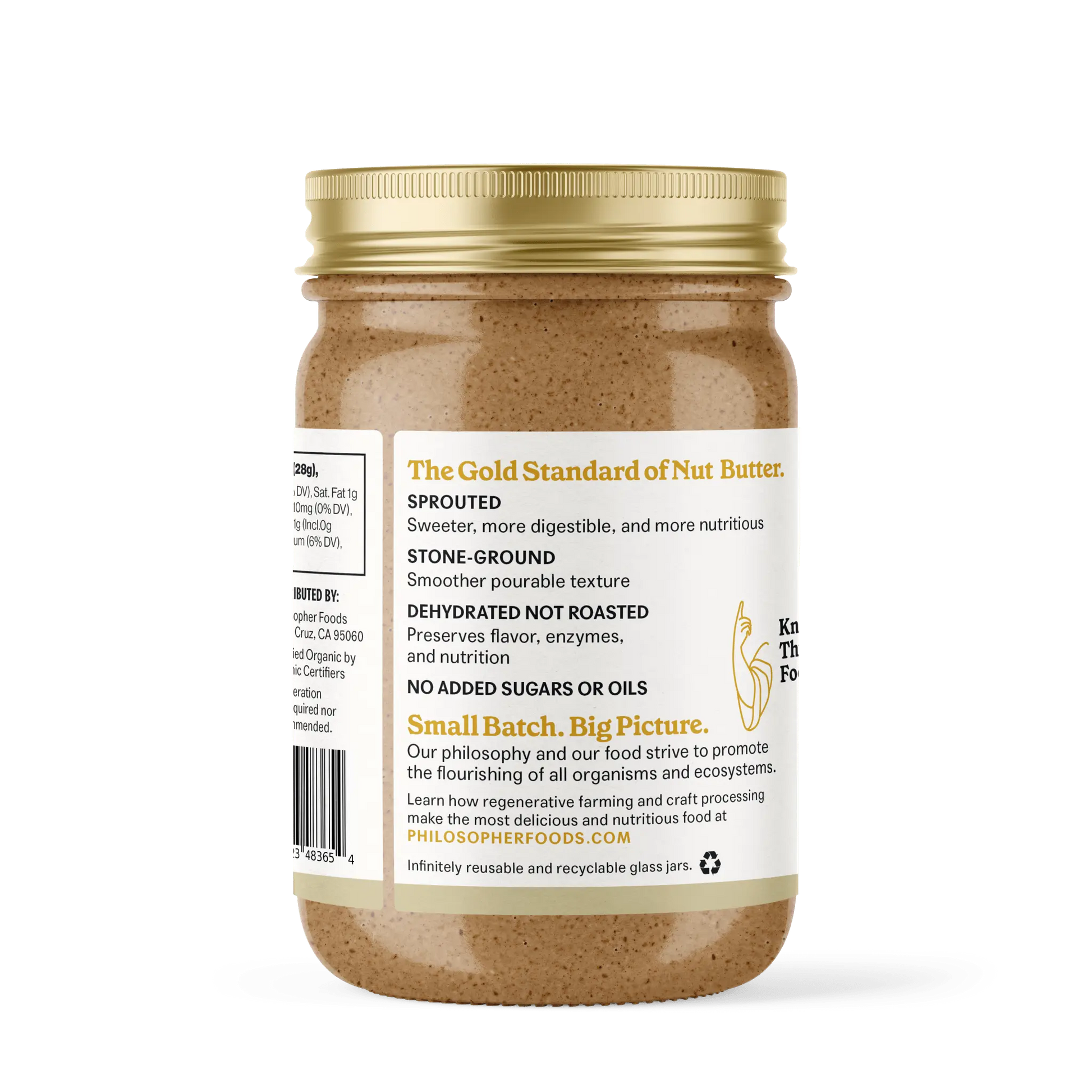 Naked Creamy Sprouted Almond Butter Philosopher Foods