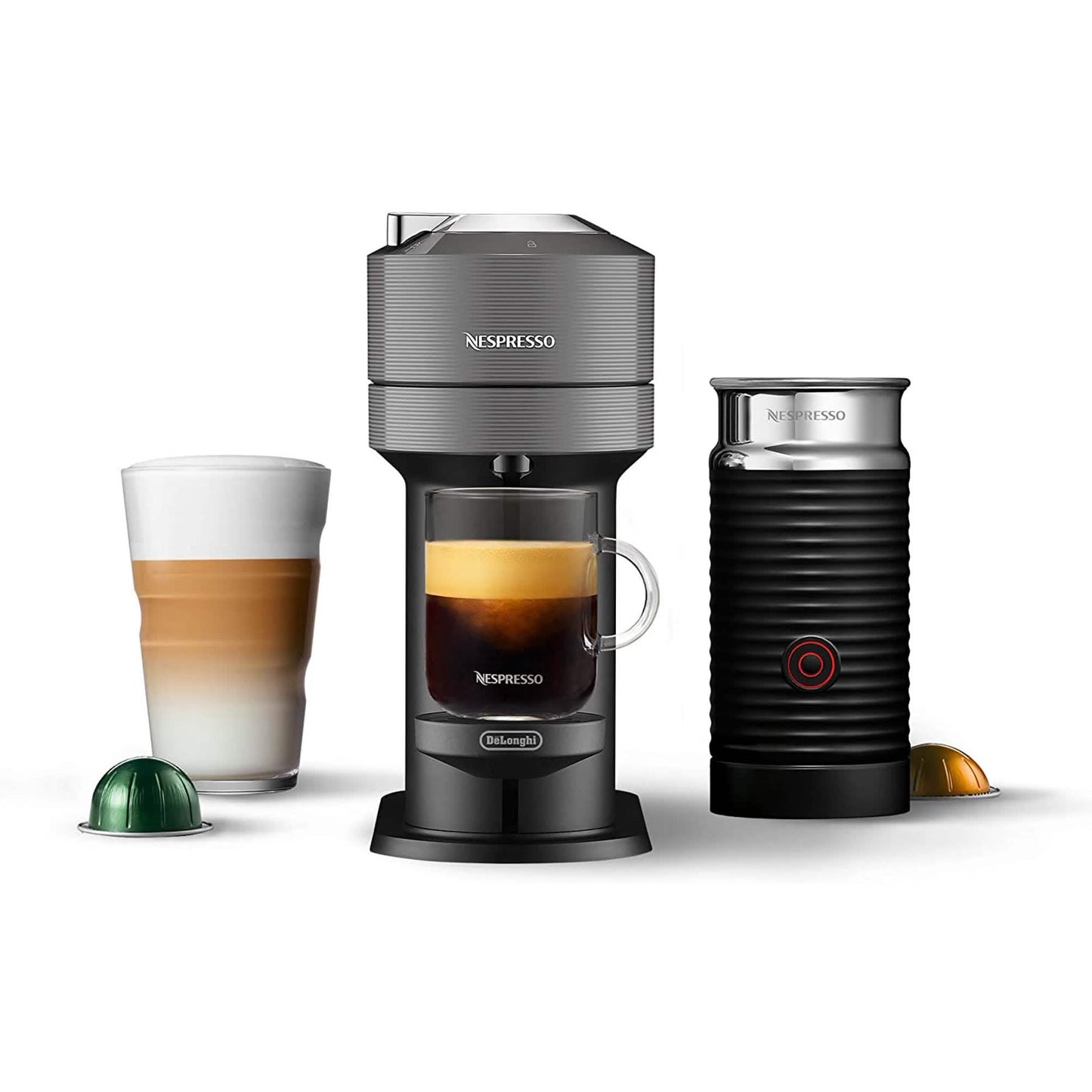 Nespresso Vertuo Next Coffee and Espresso Maker with Aeroccino Milk Frother (Refurbished) - Cozy Notes Coffee Co
