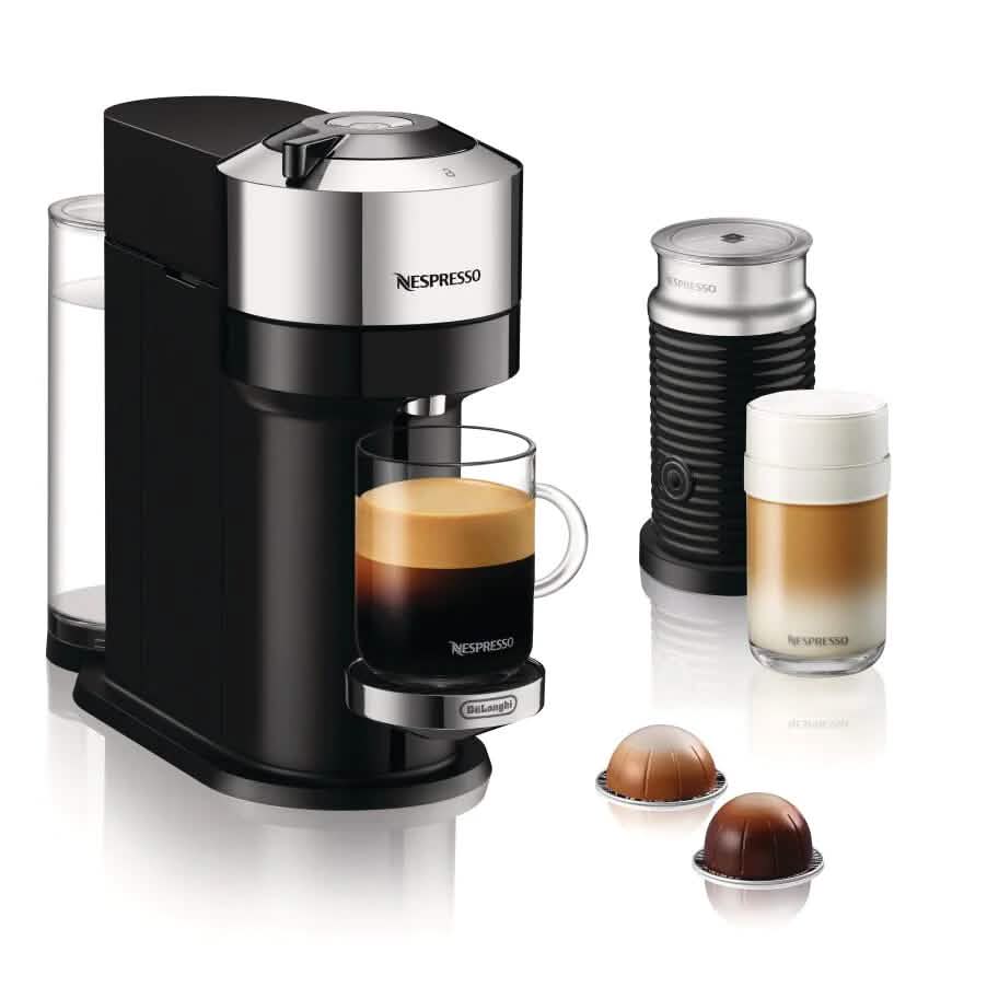 Nespresso Vertuo Next Coffee and Espresso Maker with Aeroccino Milk Frother (Refurbished) - Cozy Notes Coffee Co