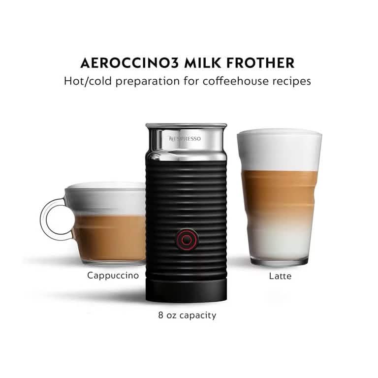 Nespresso Vertuo Next Coffee and Espresso Maker with Aeroccino Milk Frother (Refurbished) - Cozy Notes Coffee Co