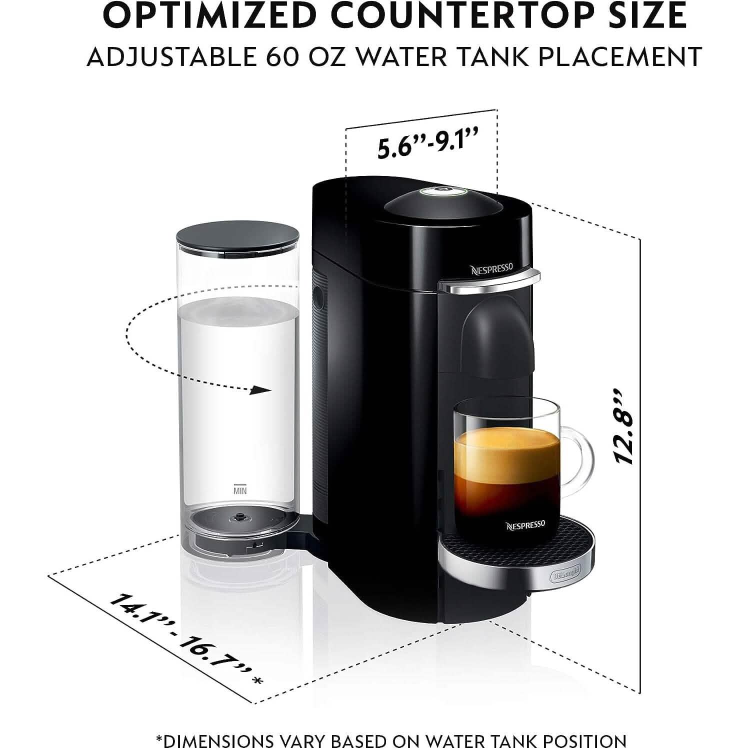 Nespresso VertuoPlus Deluxe Coffee and Espresso Machine (Refurbished) - Cozy Notes Coffee Co