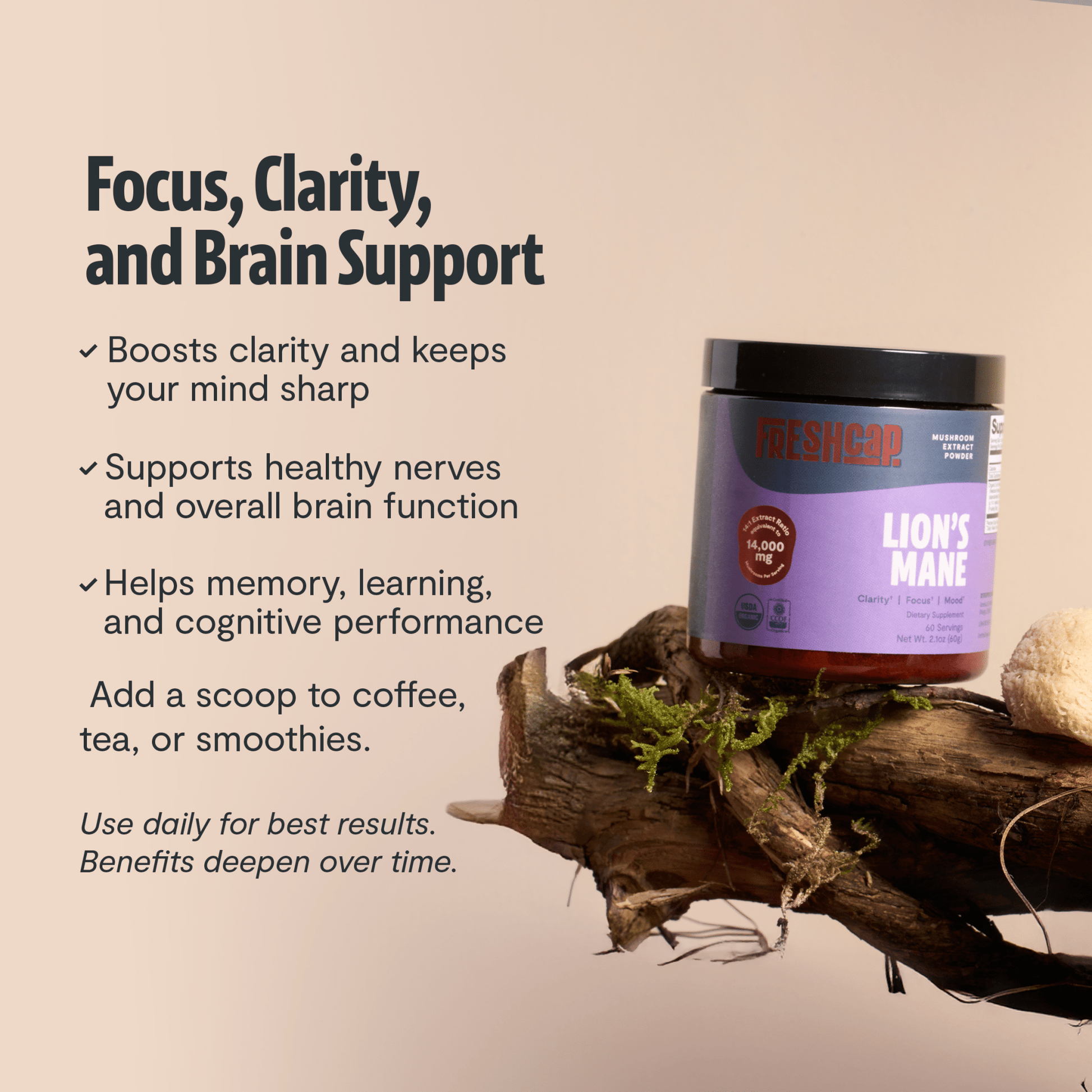 Organic Mushroom Complex Supplement Capsules - Cozy Notes Coffee Co