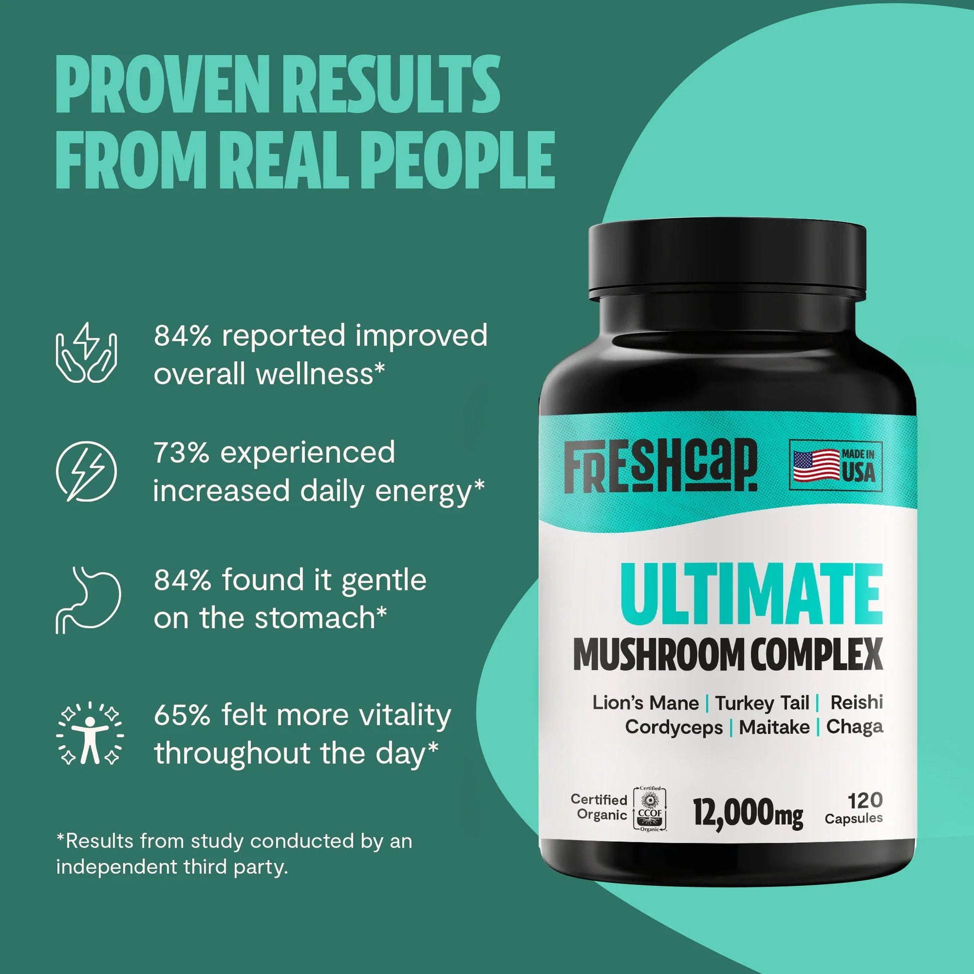 Organic Mushroom Complex Supplement Capsules - Cozy Notes Coffee Co