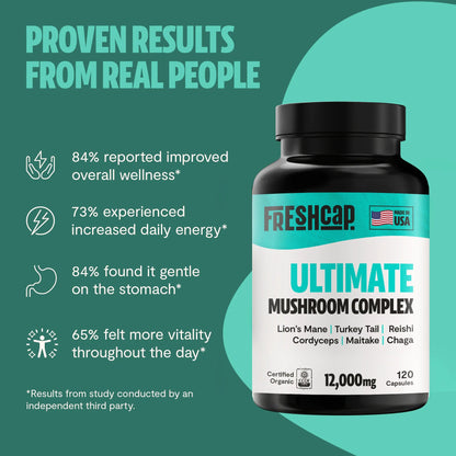 Organic Mushroom Complex Supplement Capsules - Cozy Notes Coffee Co
