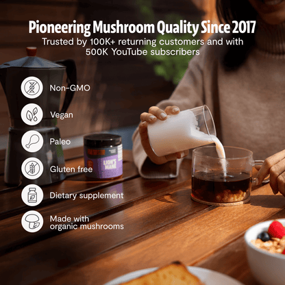 Organic Mushroom Complex Supplement Capsules - Cozy Notes Coffee Co