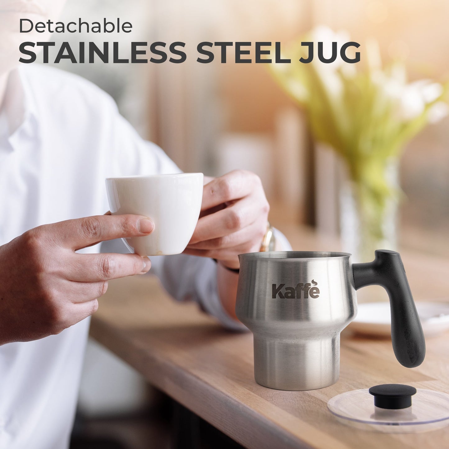Pour-in Premium Milk Frother w/ Digital Screen, KF6075 - Cozy Notes Coffee Co