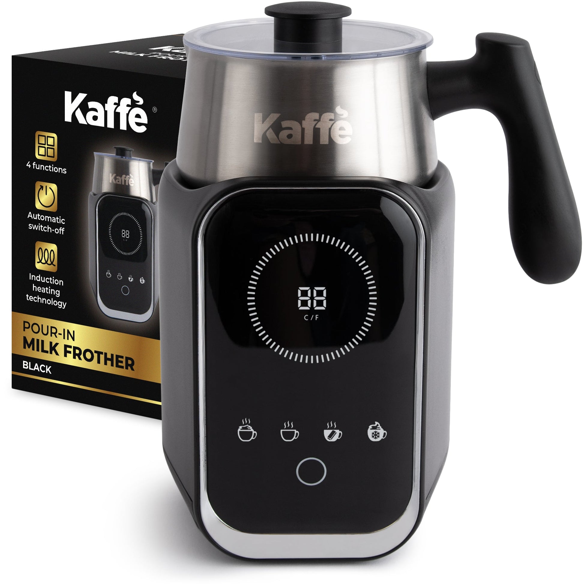 Pour-in Premium Milk Frother w/ Digital Screen, KF6075 - Cozy Notes Coffee Co