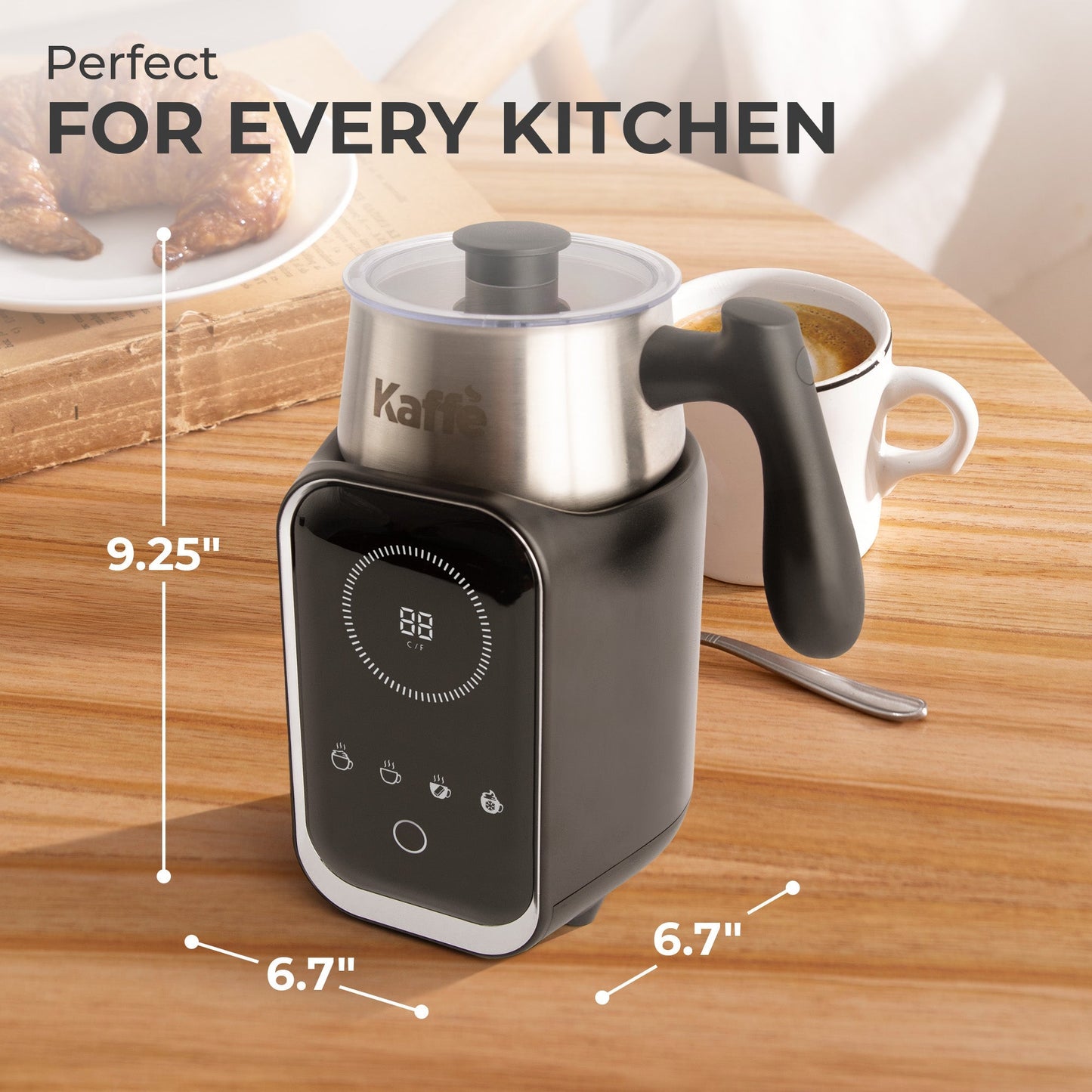 Pour-in Premium Milk Frother w/ Digital Screen, KF6075 - Cozy Notes Coffee Co