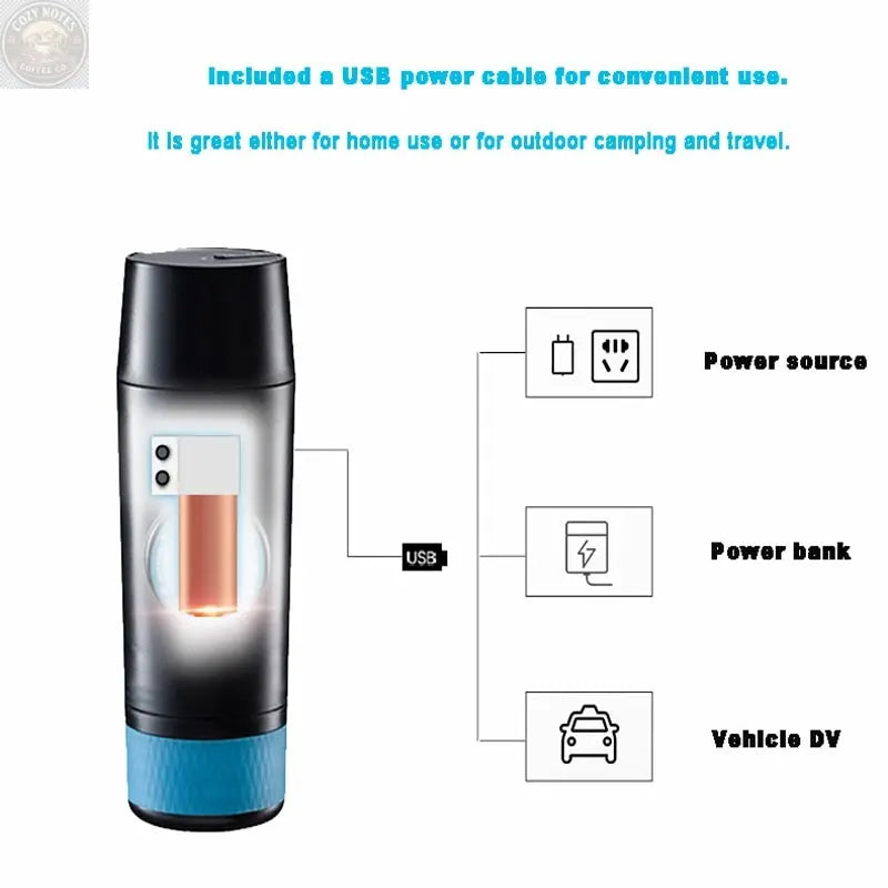 PORTABLE ESPRESSO MAKER Brown Shots Coffee