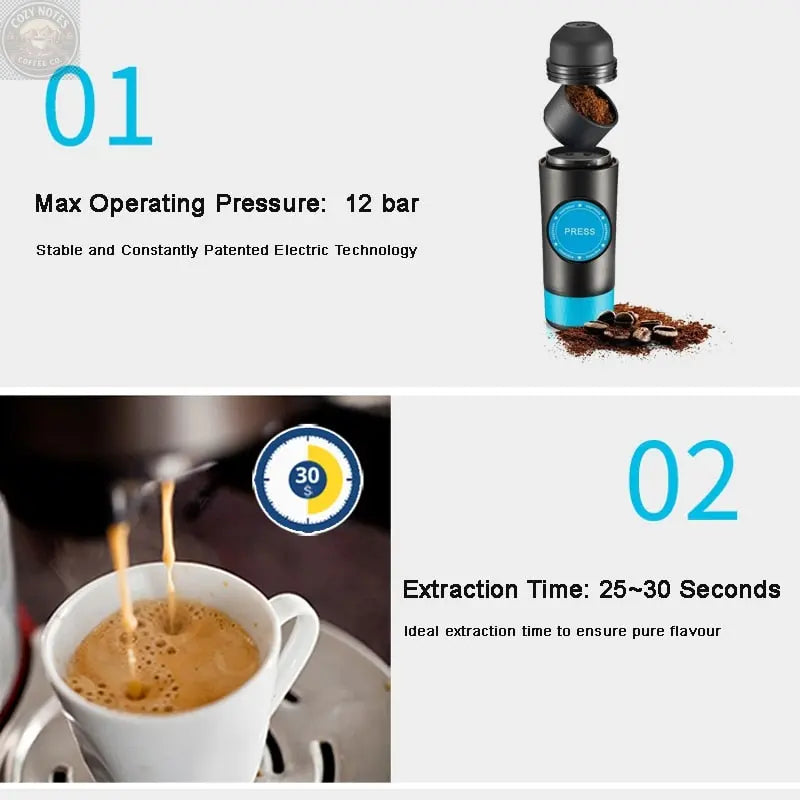 PORTABLE ESPRESSO MAKER Brown Shots Coffee