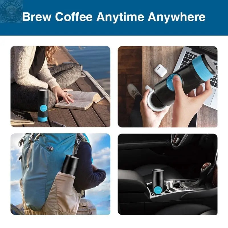 PORTABLE ESPRESSO MAKER Brown Shots Coffee