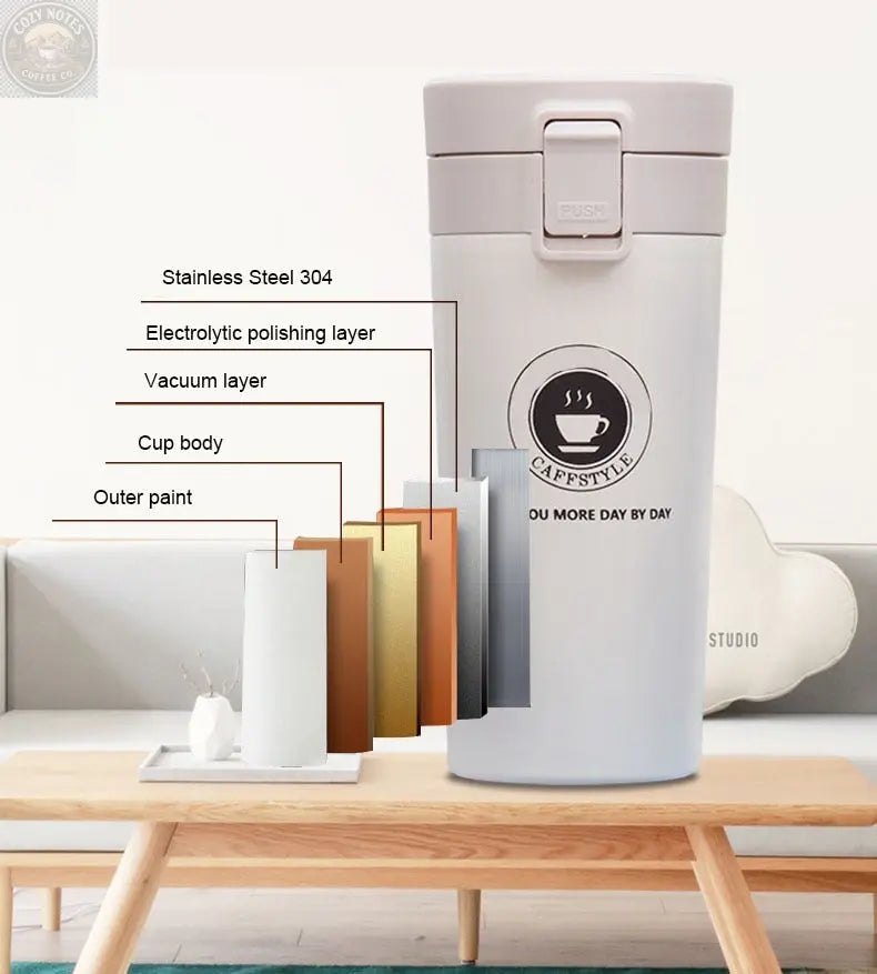 SLIM STRAIGHT COFFEE FLASK Brown Shots Coffee