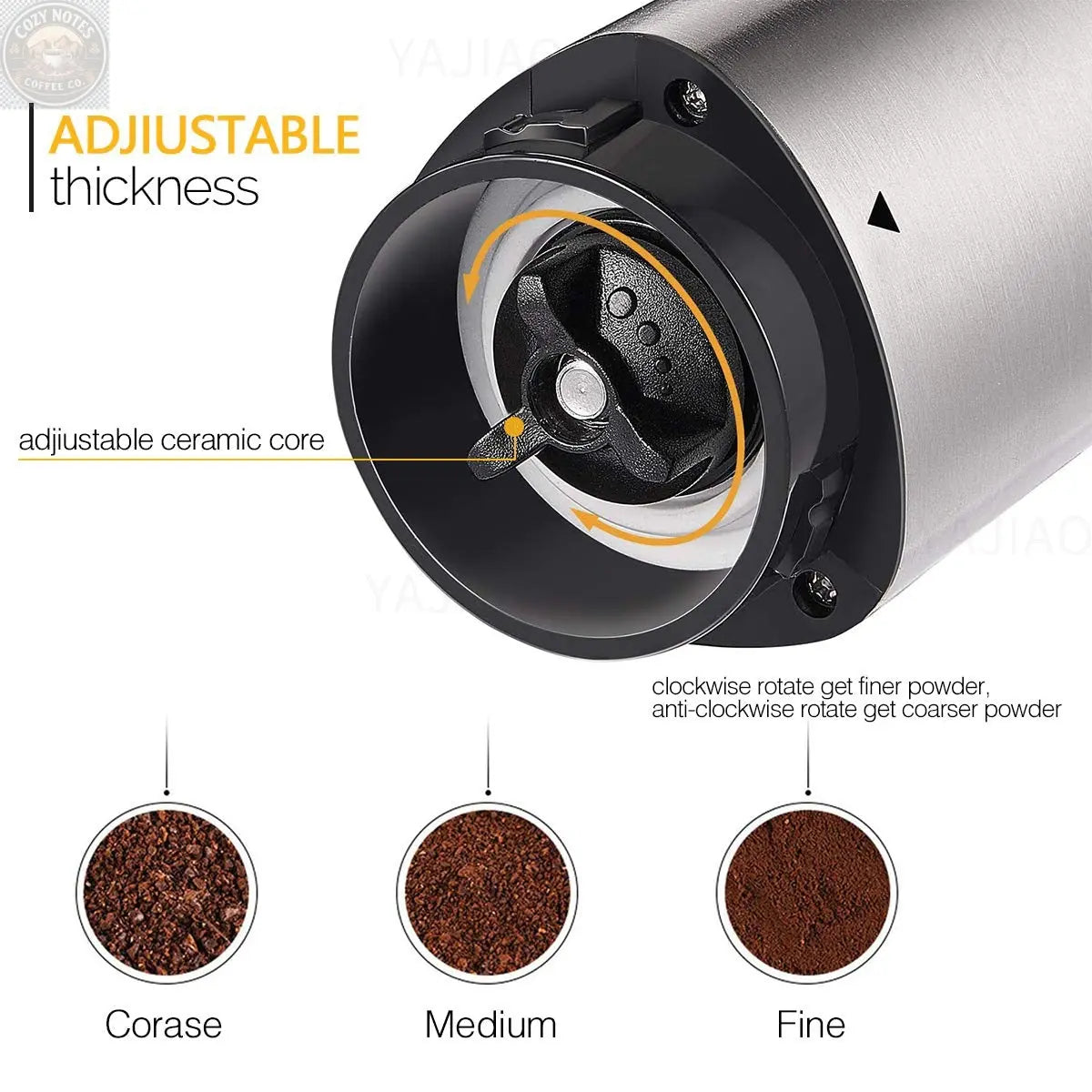 MINI MANUAL COFFEE GRINDER Brown Shots Coffee