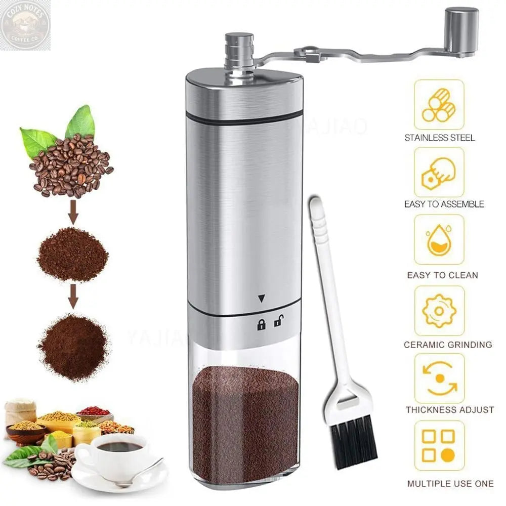 MINI MANUAL COFFEE GRINDER Brown Shots Coffee