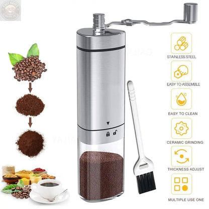 MINI MANUAL COFFEE GRINDER Brown Shots Coffee
