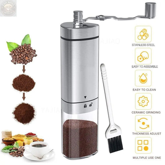 MINI MANUAL COFFEE GRINDER Brown Shots Coffee