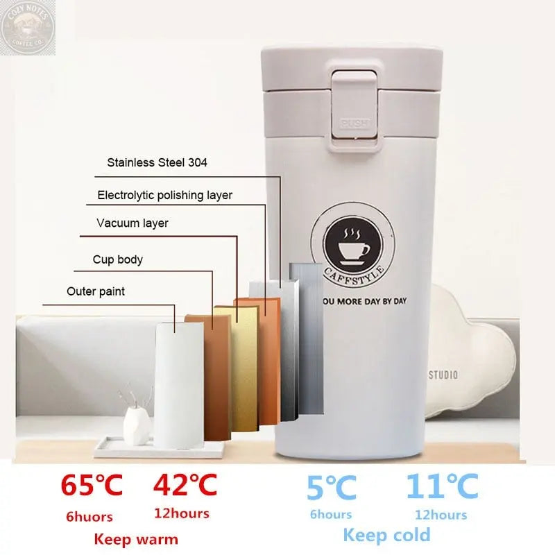 SLIM STRAIGHT COFFEE FLASK Brown Shots Coffee