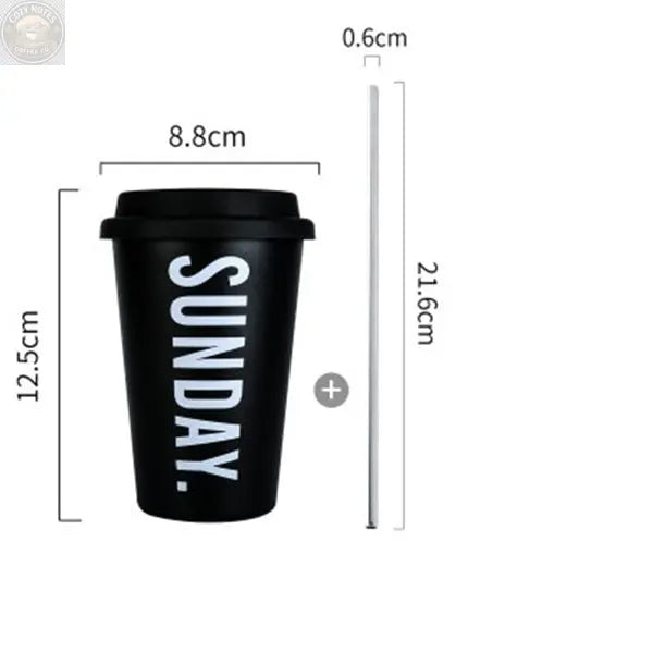 SUNDAY COFFEE MUG Brown Shots Coffee