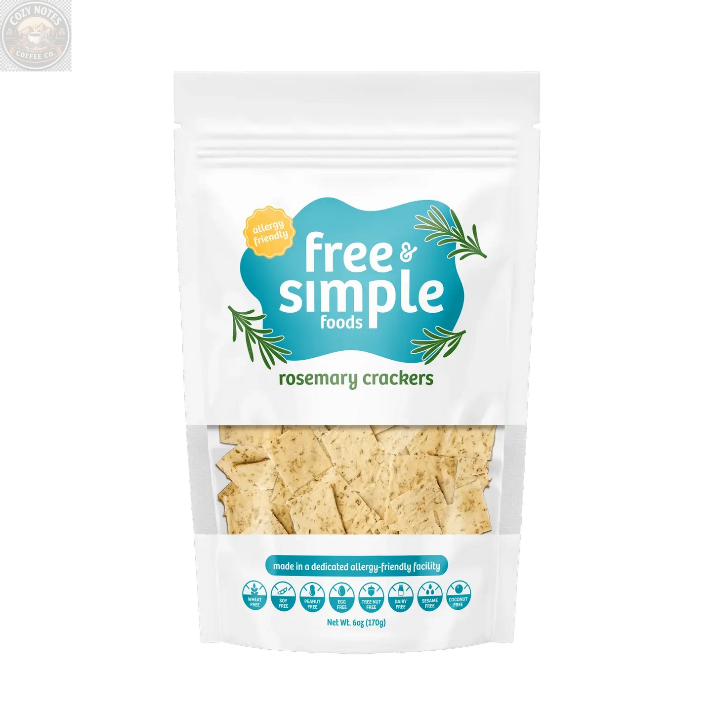 Rosemary crackers Free and Simple Foods
