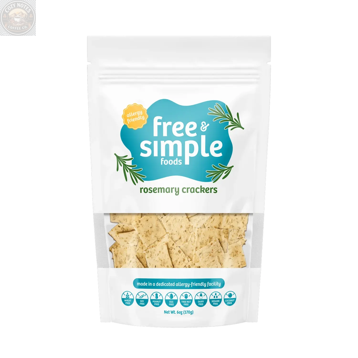 Rosemary crackers Free and Simple Foods