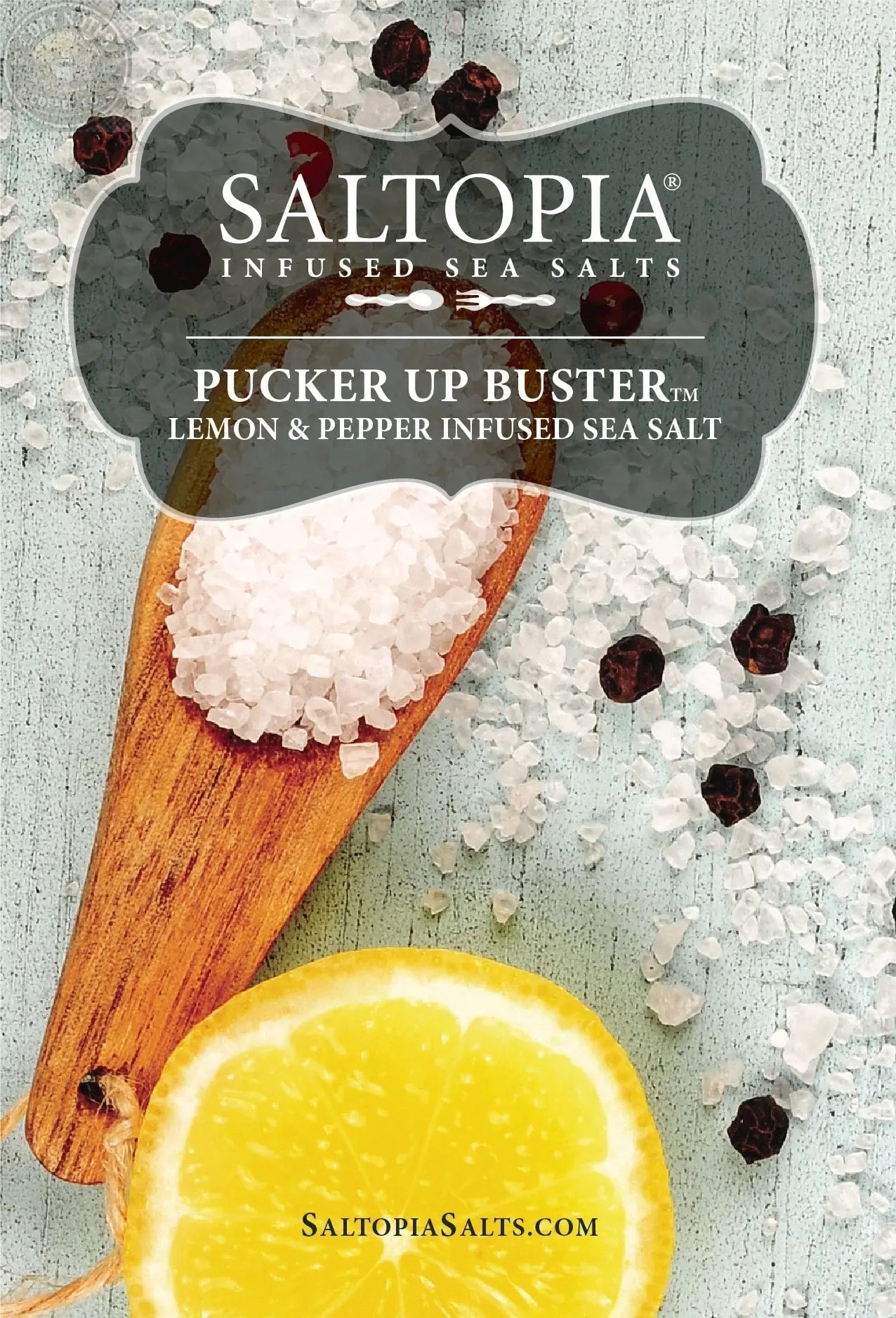 Lemon Pepper Salt: PUCKER UP BUSTER SALTOPIA Infused Sea Salts