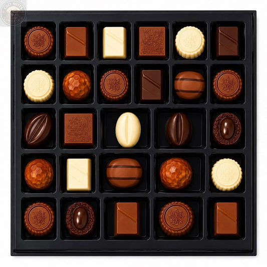 Andy Anand Sugar-Free Luxury Belgian Chocolate Truffles, 25 pc – Espresso, Hazelnut, Strawberry, Coconut, Cherry, Diabetic-Friendly Gift Andyanand
