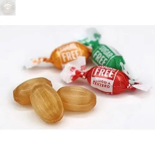 Andy Anand Sugar-Free Ginger Candy, 55 pc, 7 oz – Orange, Mango & Lemon Flavors, Made in Italy, Imported Keto & Diabetic-Friendly Gift Box Andyanand