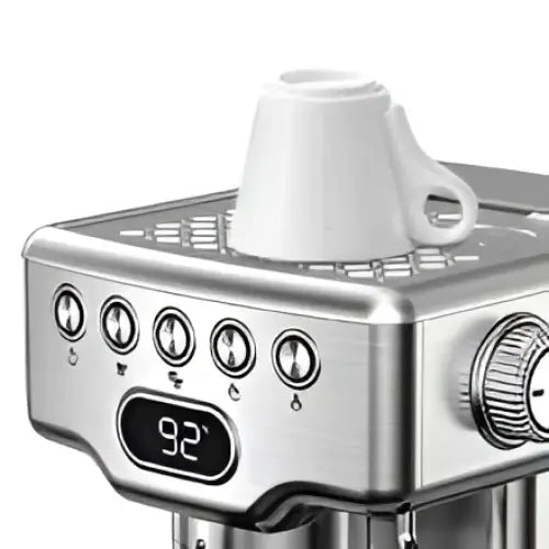 Stainless Steel 20 Bar Espresso Machine with Milk Frother - Cozy Notes Coffee Co