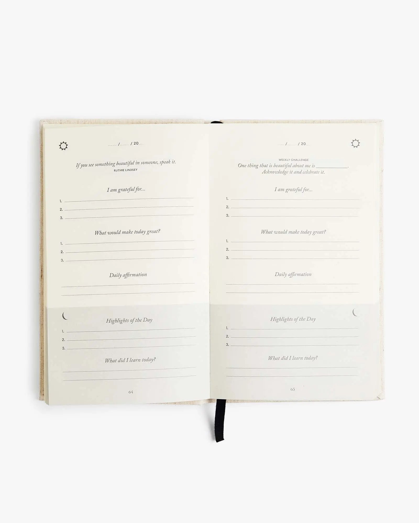 The Five Minute Journal - Original Linen Intelligent Change