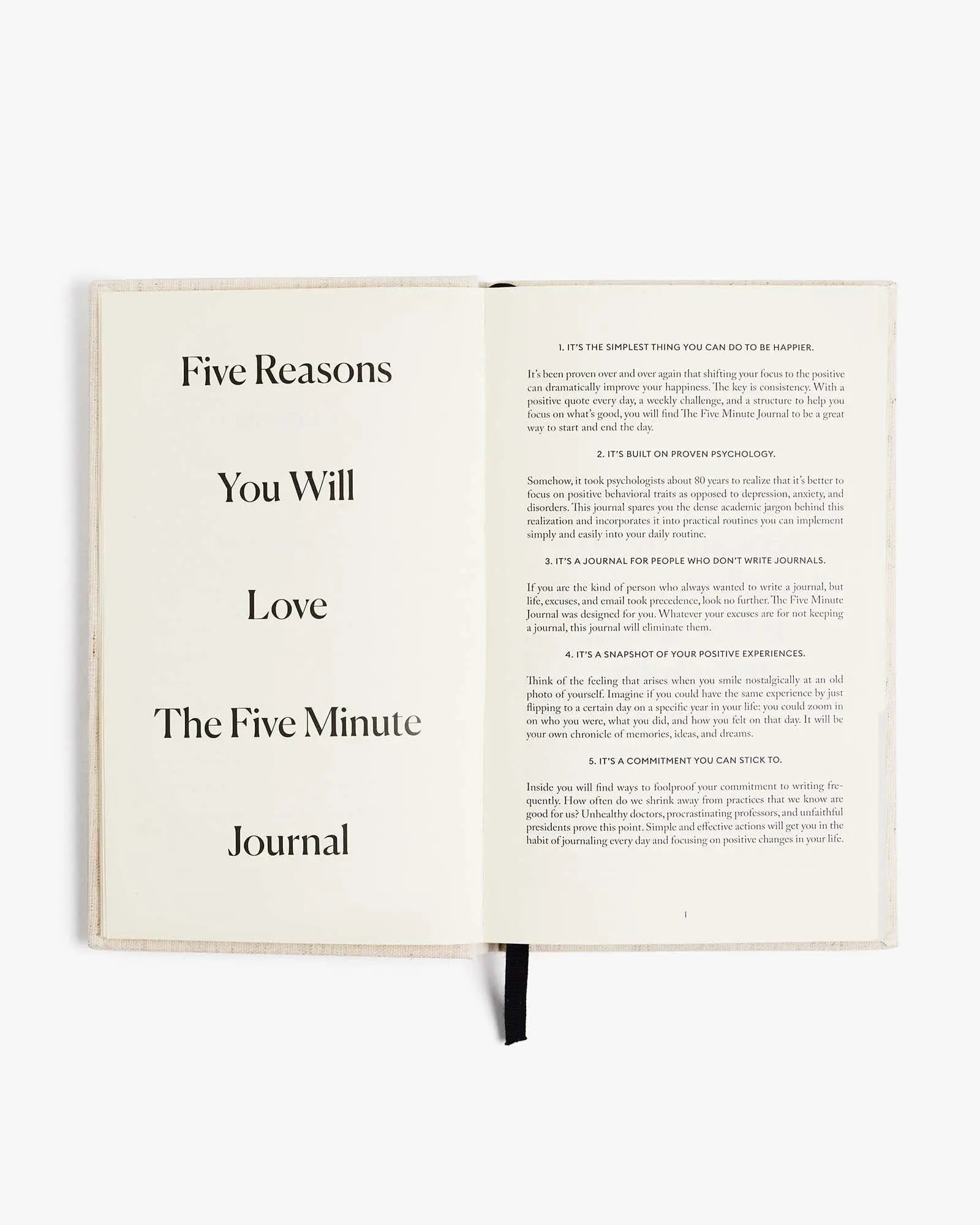 The Five Minute Journal - Original Linen Intelligent Change