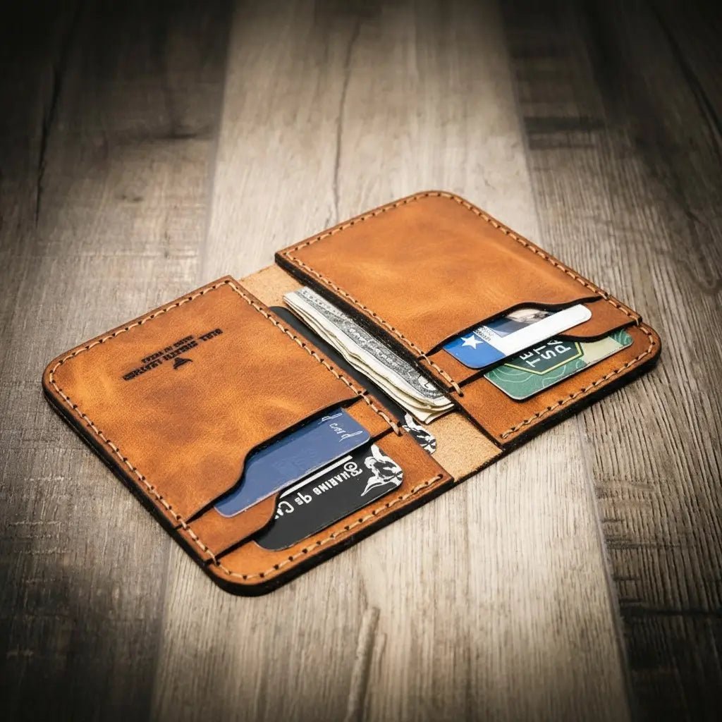 The Tyler Vertical Wallet - Cozy Notes Coffee Co