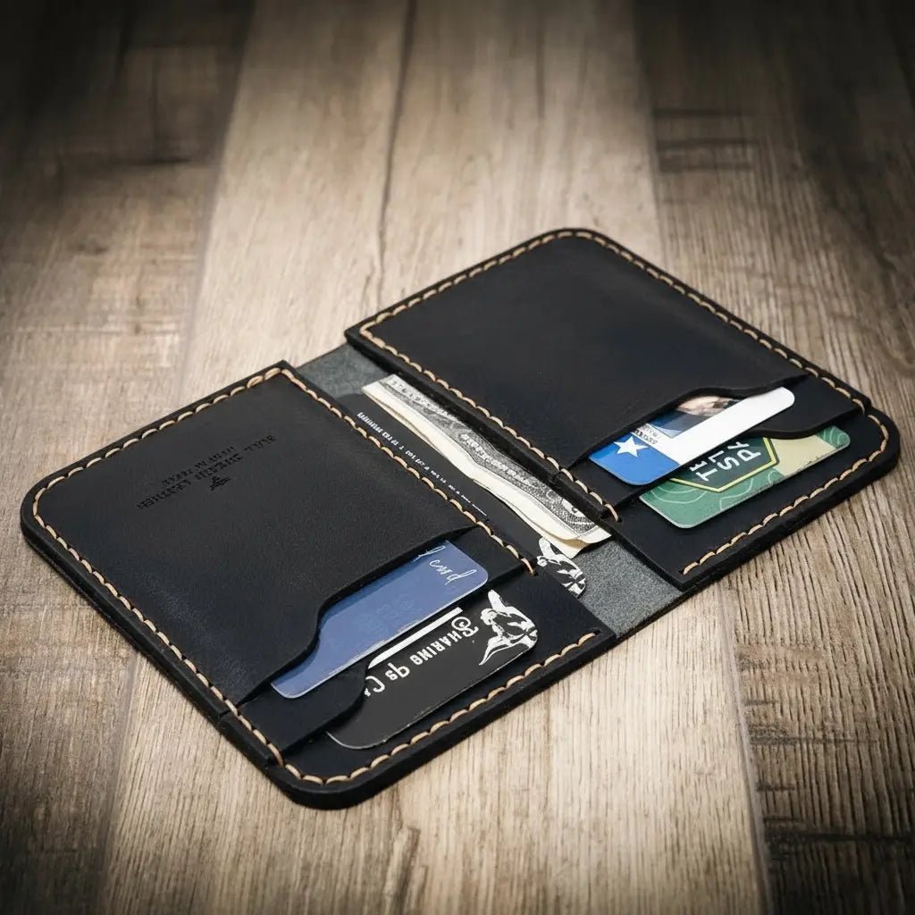 The Tyler Vertical Wallet - Cozy Notes Coffee Co