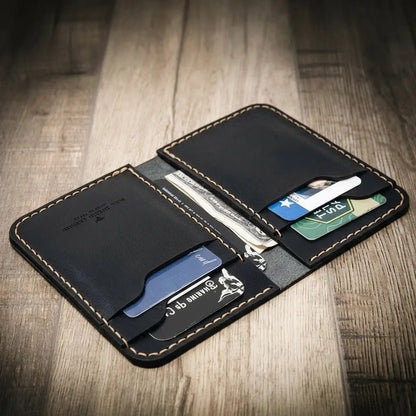 The Tyler Vertical Wallet - Cozy Notes Coffee Co
