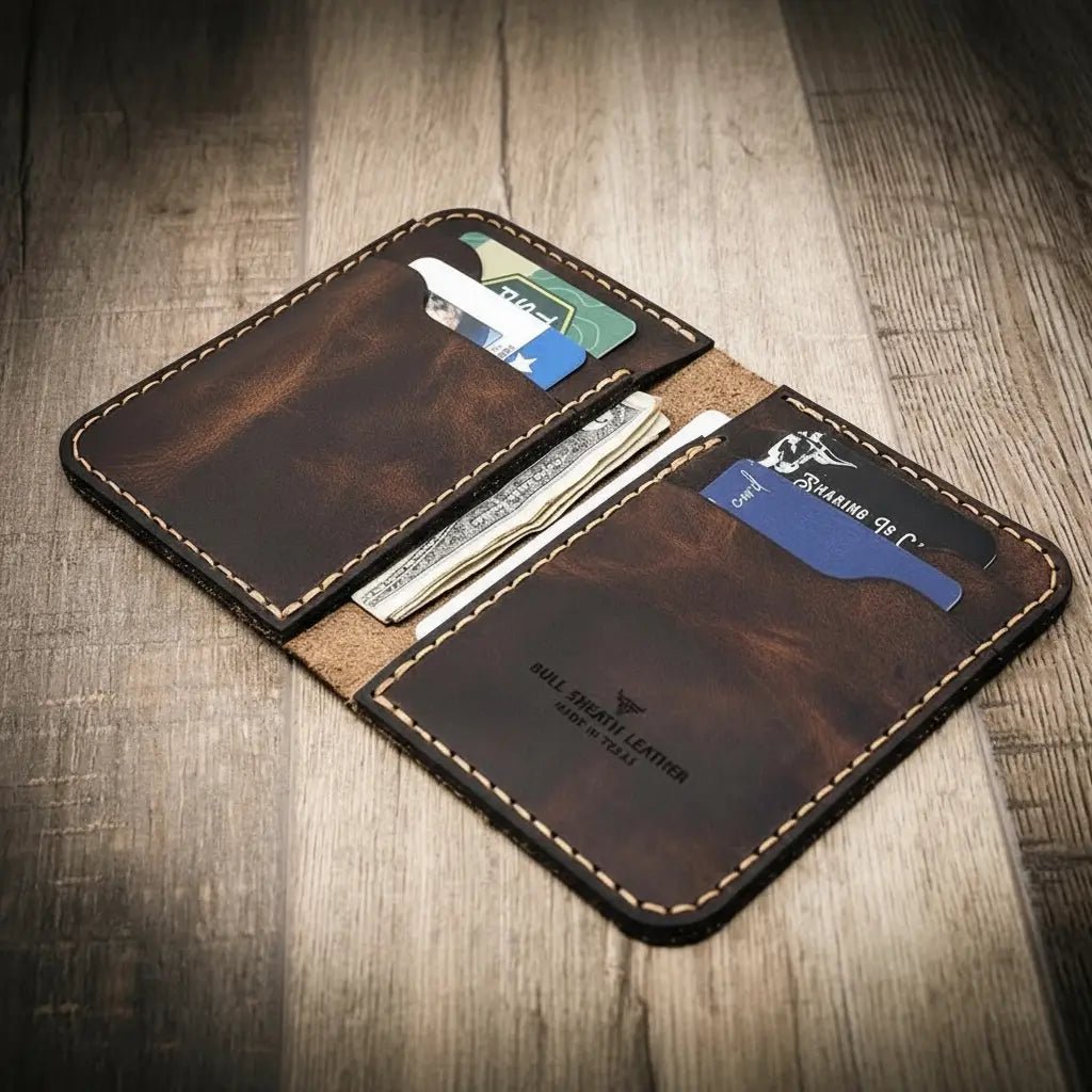The Tyler Vertical Wallet - Cozy Notes Coffee Co