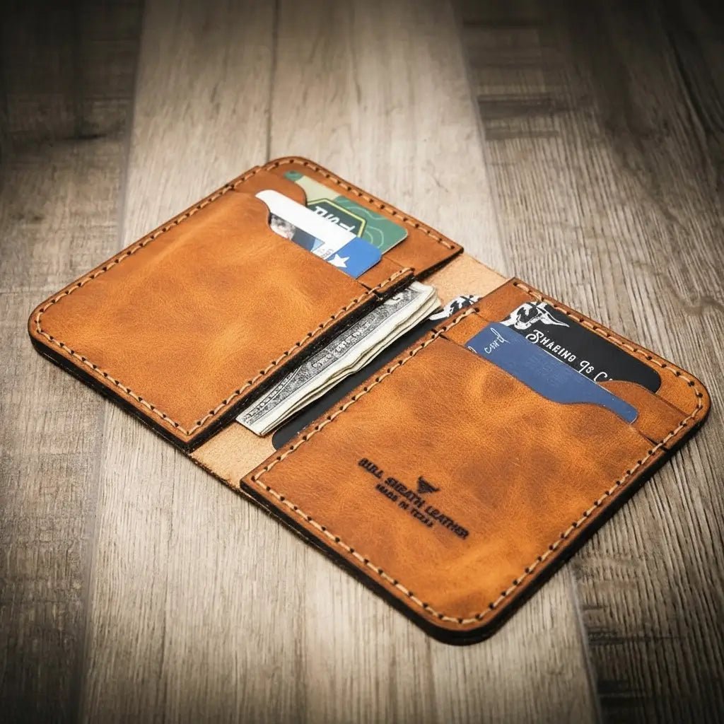 The Tyler Vertical Wallet - Cozy Notes Coffee Co
