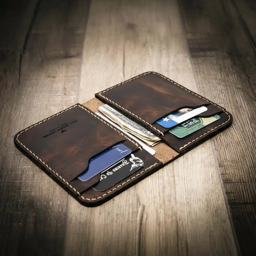 The Tyler Vertical Wallet - Cozy Notes Coffee Co