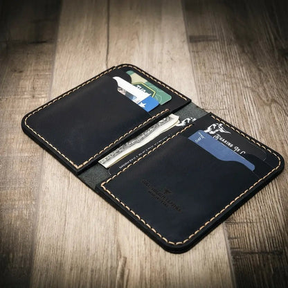 The Tyler Vertical Wallet - Cozy Notes Coffee Co